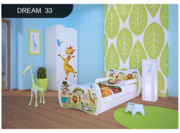Detská posteľ so zásuvkou 160x80cm SAFARI PÁRTY + matrace ZADARMO!