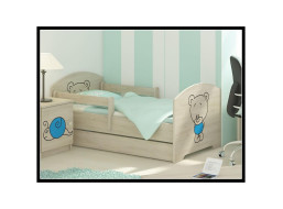Detská posteľ s výrezom MÉĎA - modrá 140x70 cm