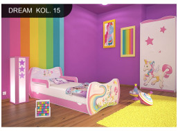 Detská posteľ so zásuvkou 180x90cm Jednorožec A DUHA + matrace ZADARMO!