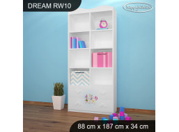Detský úložný regál - Jednorožec A DUHA - TYP 10 - VYSOKÝ