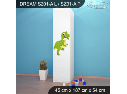 Detská skriňa DINOSAURI - TYP 1A