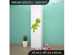 Detská skriňa DINOSAURI - TYP 2B