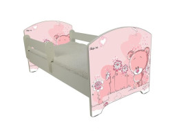 Detská posteľ RUŽOVÝ MACKO 140x70 cm