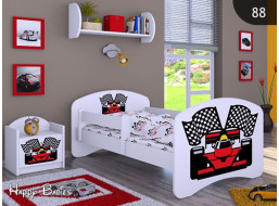 Detská posteľ bez šuplíku 160x80cm Ferarri - biela