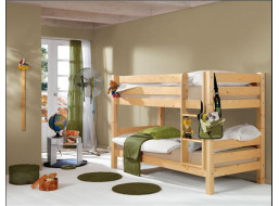 Detská poschodová posteľ Barco 180x80 cm - prírodná