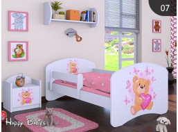 Detská posteľ bez šuplíku 180x90cm MÍŠA - biela