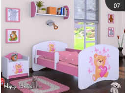 Detská posteľ bez šuplíku 180x90cm MÍŠA - ružová