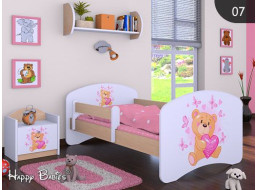 Detská posteľ bez šuplíku 180x90cm MÍŠA - svetlá hruška