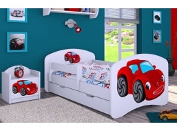 Detská posteľ so zásuvkou 140x70 RED CAR