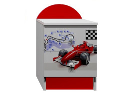 Nočný stolík ČERVENÁ FORMULE