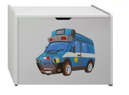 Truhla na hračky POLICAJNÉ AUTO