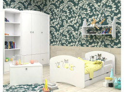 Detská posteľ so zásuvkou 200x90 cm s výrezom mačičkou + matrace ZADARMO!