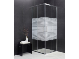 Sprchovací kút maxmax MEXEN RIO stripe - 70x70 cm, 860-070-070-01-20