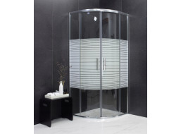 Sprchovací kút maxmax MEXEN RIO stripe - štvrťkruh 70x70 cm, 863-070-070-01-20