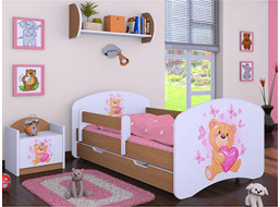 Detská posteľ so zásuvkou 160x80cm MÍŠA - buk