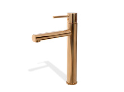 Umývadlová batéria MAXMAX Rea TESS vysoká rose gold zlatá