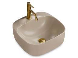 Keramické umývadlo MAXMAX Rea LUIZA 42 cm - šedé matné