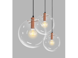 Stropné svietidlo Lassa rose gold - kov / sklo - 25 cm
