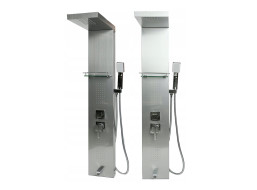 Sprchový panel TOLEDO 2 4v1 - s výtokom do vane - INOX