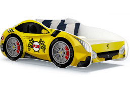 Detská posteľ auto JAMES 140x70 cm - žltá (15)