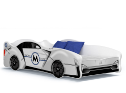 Detská posteľ auto SCOTT 160x80 cm - biela (19)