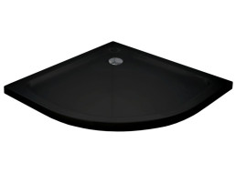 Štvrťkruhová sprchová vanička MEXEN SLIM 70x70 cm - čierna, 41707070