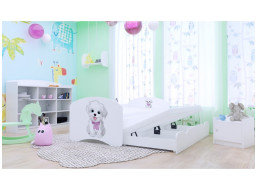Detská posteľ pre DVA (s výsuvným lôžkom) 180x90 cm - VESELÝ PSÍK