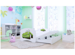 Detská posteľ pre DVA (s výsuvným lôžkom) 160x80 cm - ZELENÉ AUTO