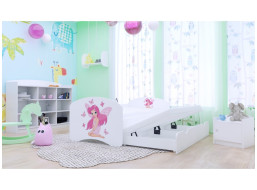 Detská posteľ pre DVA (s výsuvným lôžkom) 180x90 cm - VÍLA A MOTÝLCI