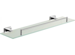 Kúpeľňová polička MEXEN ARNO - 50 cm - kov/sklo - chrómová, 7020737-00