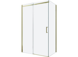 Sprchovací kút OMEGA 110x70 cm - zlatý - číre sklo