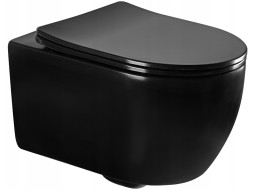 Závesné WC CARMEN RIMLESS - čiernej matnej + Duroplast sedátko