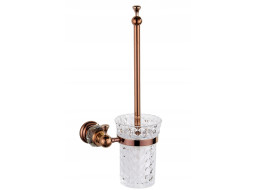 Závesná WC kefa MEXEN ESTELA - kov / sklo - rose gold, 7011550-60