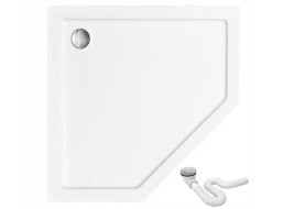 Päťuholníková sprchová vanička MAXMAX Rea DIAMOND 80x80x5 cm