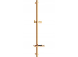 Sprchová kovová tyč s držiakom na ručnú sprchu a mydlo MEXEN DQ - 80 cm - rose gold, 79381-60