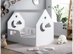 Detská Domčekové posteľ HAPPY HOUSE - Nebo - 140x70 cm (12 farieb) + matrace ZADARMO