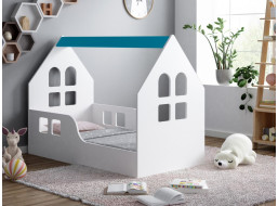 Detská Domčekové posteľ HAPPY HOUSE - Okno 2 - 160x80 cm (12 farieb) + matrace ZADARMO