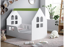 Detská Domčekové posteľ HAPPY HOUSE - Okno 2 - 160x80 cm (12 farieb) + matrace ZADARMO