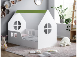 Detská Domčekové posteľ HAPPY HOUSE - Okno 3 - 160x80 cm (12 farieb) + matrace ZADARMO