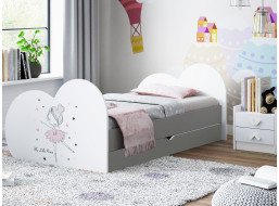 Detská posteľ BALETKA 180x90 cm, so zásuvkou (11 farieb) + matrace ZADARMO
