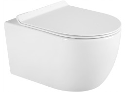 Závesné WC CARMEN RIMLESS - biele + Duroplast sedátko slim