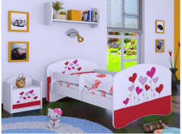 Detská posteľ bez šuplíku 180x90cm LOVE - biela