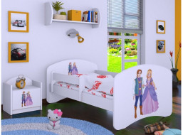Detská posteľ bez šuplíku 180x90cm PRINC A PRINCEZNA - biela