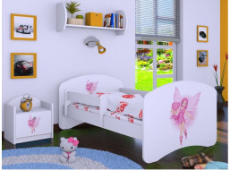 Detská posteľ bez šuplíku 180x90cm VÍLA A SRDIEČKO - biela