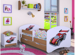 Detská posteľ so zásuvkou 180x90cm SUPER FORMULE - buk