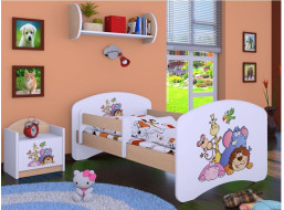 Detská posteľ bez šuplíku 160x80cm SAFARI - svetlá hruška