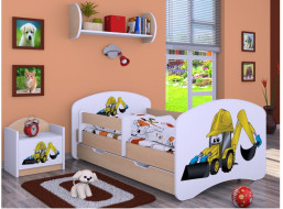 Detská posteľ so zásuvkou 180x90cm BAGR - svetlá hruška