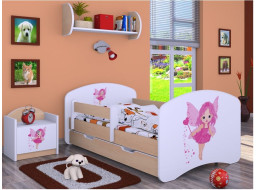 Detská posteľ so zásuvkou 160x80cm VÍLA - svetlá hruška
