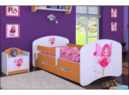 Detská posteľ so zásuvkou 160x80cm VÍLA - oranžová