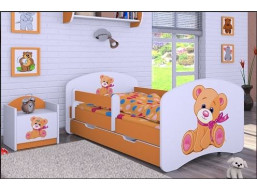 Detská posteľ so zásuvkou 160x80cm MÉĎA - oranžová